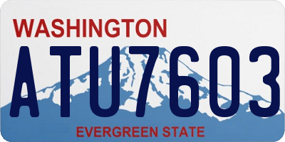 WA license plate ATU7603