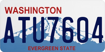 WA license plate ATU7604