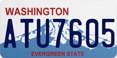WA license plate ATU7605