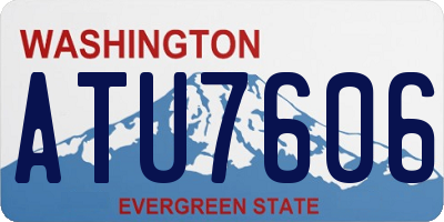 WA license plate ATU7606