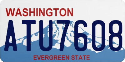 WA license plate ATU7608