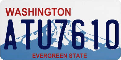 WA license plate ATU7610