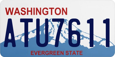 WA license plate ATU7611