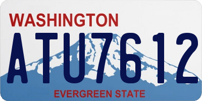 WA license plate ATU7612