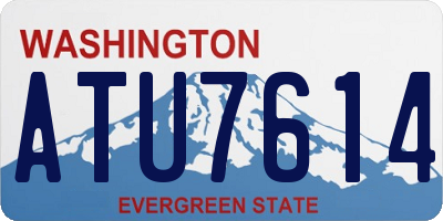 WA license plate ATU7614