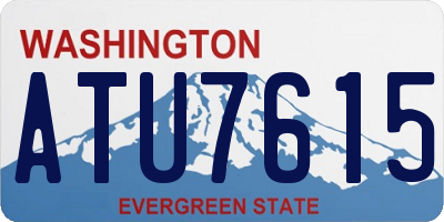 WA license plate ATU7615