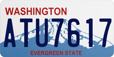 WA license plate ATU7617