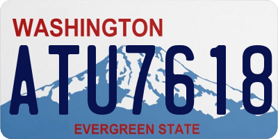 WA license plate ATU7618
