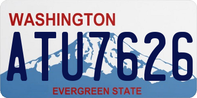 WA license plate ATU7626