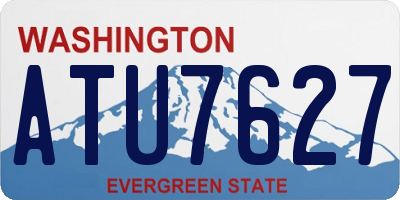 WA license plate ATU7627