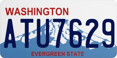 WA license plate ATU7629