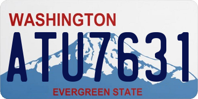 WA license plate ATU7631