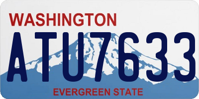 WA license plate ATU7633