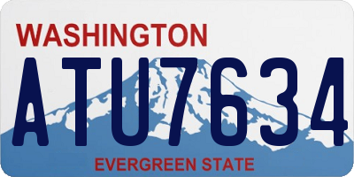 WA license plate ATU7634