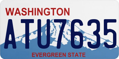 WA license plate ATU7635