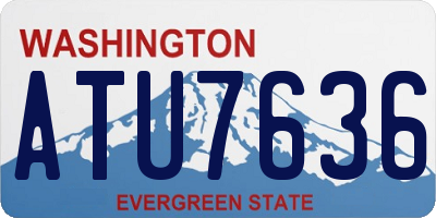 WA license plate ATU7636