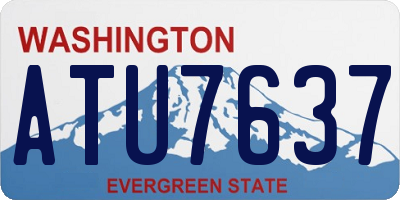 WA license plate ATU7637
