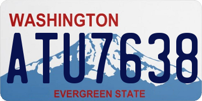 WA license plate ATU7638