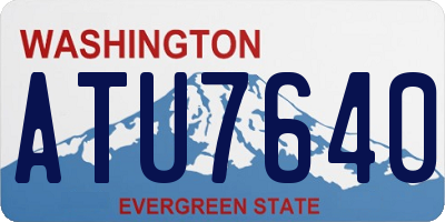 WA license plate ATU7640