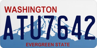 WA license plate ATU7642