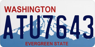 WA license plate ATU7643