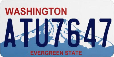 WA license plate ATU7647
