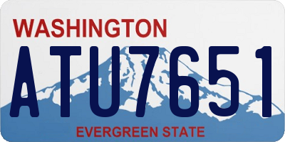 WA license plate ATU7651
