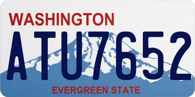 WA license plate ATU7652
