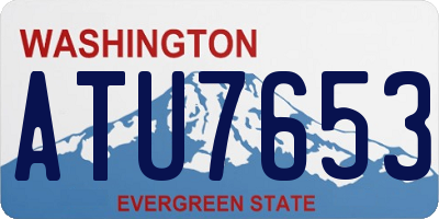 WA license plate ATU7653