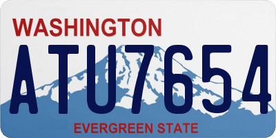 WA license plate ATU7654