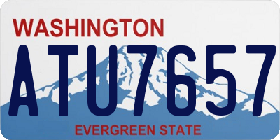 WA license plate ATU7657