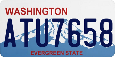WA license plate ATU7658