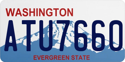 WA license plate ATU7660