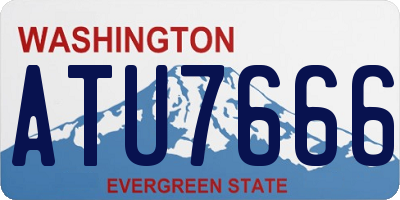 WA license plate ATU7666