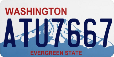 WA license plate ATU7667