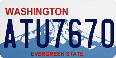 WA license plate ATU7670