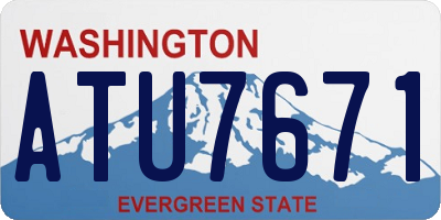 WA license plate ATU7671