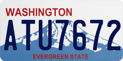 WA license plate ATU7672
