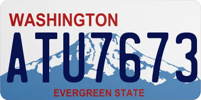 WA license plate ATU7673