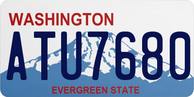 WA license plate ATU7680