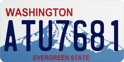 WA license plate ATU7681