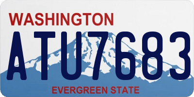 WA license plate ATU7683