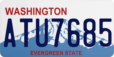 WA license plate ATU7685