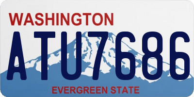 WA license plate ATU7686
