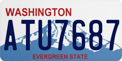 WA license plate ATU7687