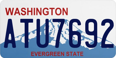 WA license plate ATU7692