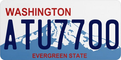WA license plate ATU7700