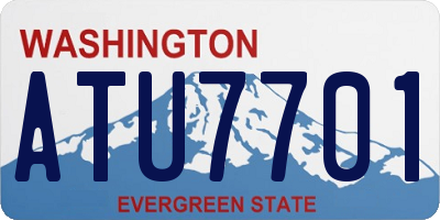 WA license plate ATU7701
