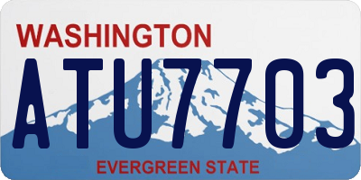 WA license plate ATU7703