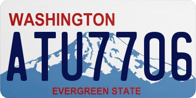 WA license plate ATU7706